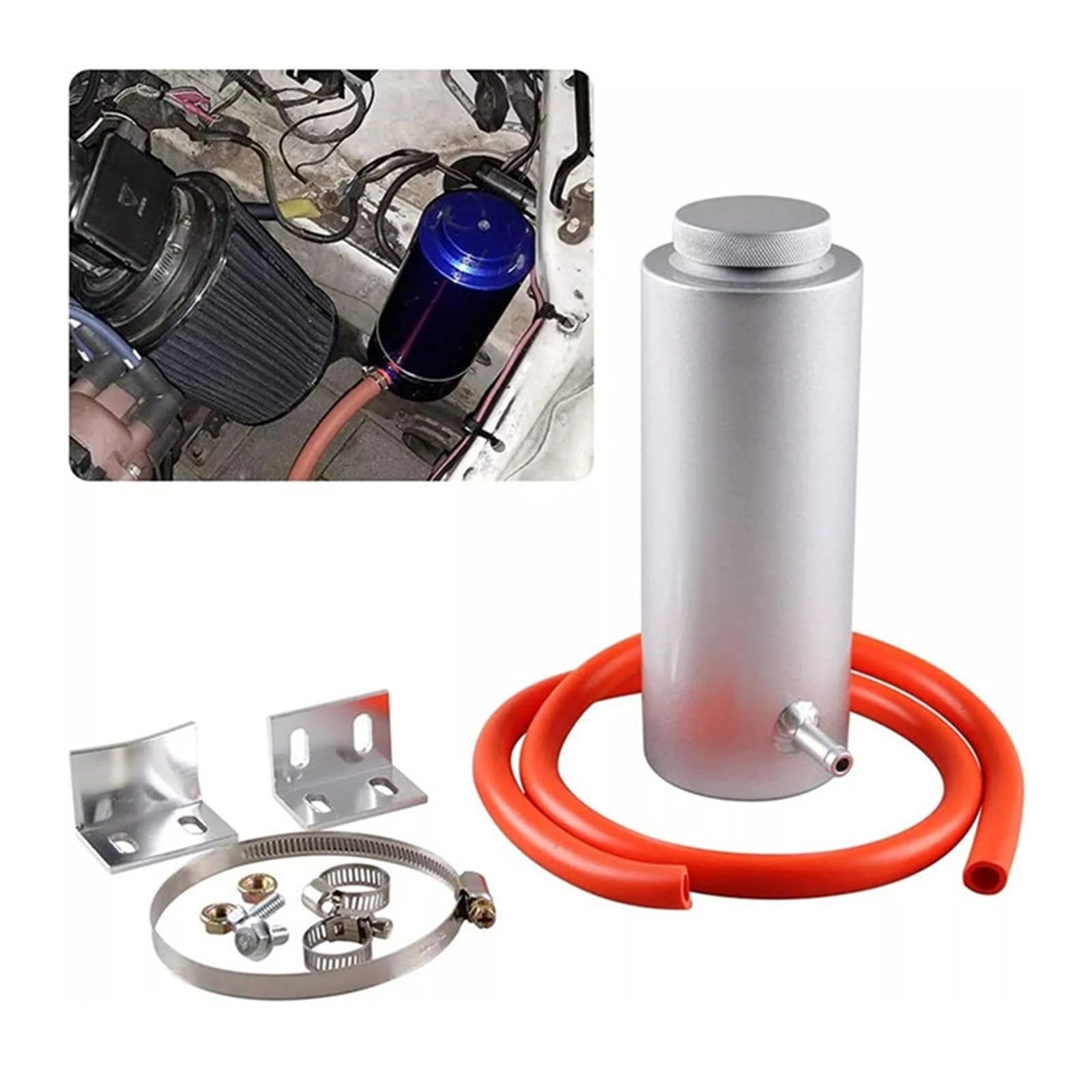 Zbiornik wyrównawczy Uniwersalny, Aluminiowy Zbiornik Na Płyn Chłodniczy O Pojemności 800 Ml, Przelewowy, Wodę 0,8 L
