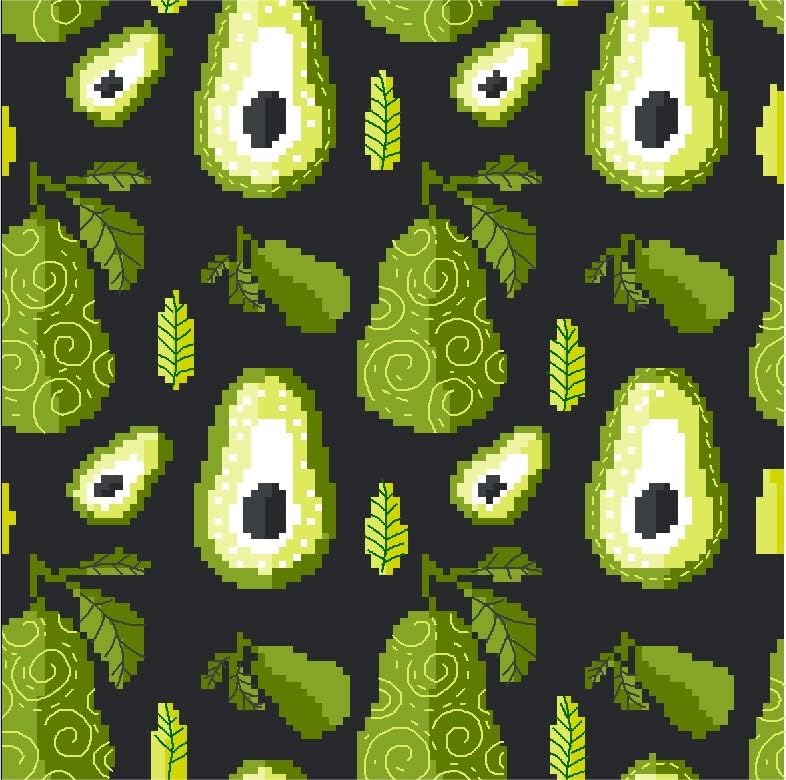 Howie's Needlepoint 14CT Pre-Printed Cross Stitch Kits,Embroidery Patterns Starter Kits,Needlepoint Kits - Avocados