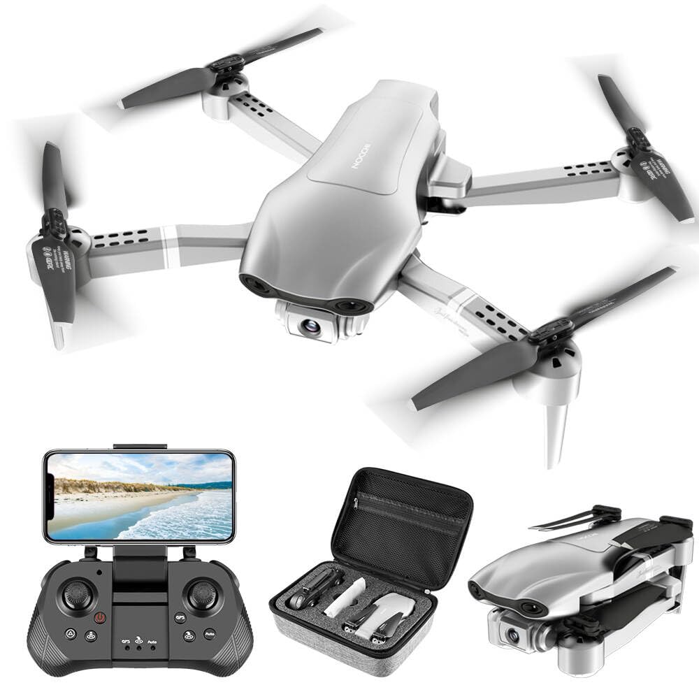 Drones with Camera for Adults 4k, Under 250g, RC Quadcopter with Brushless Motors, Auto Return, Follow Me, Waypoints, Foldable Camera Drone for Beginners