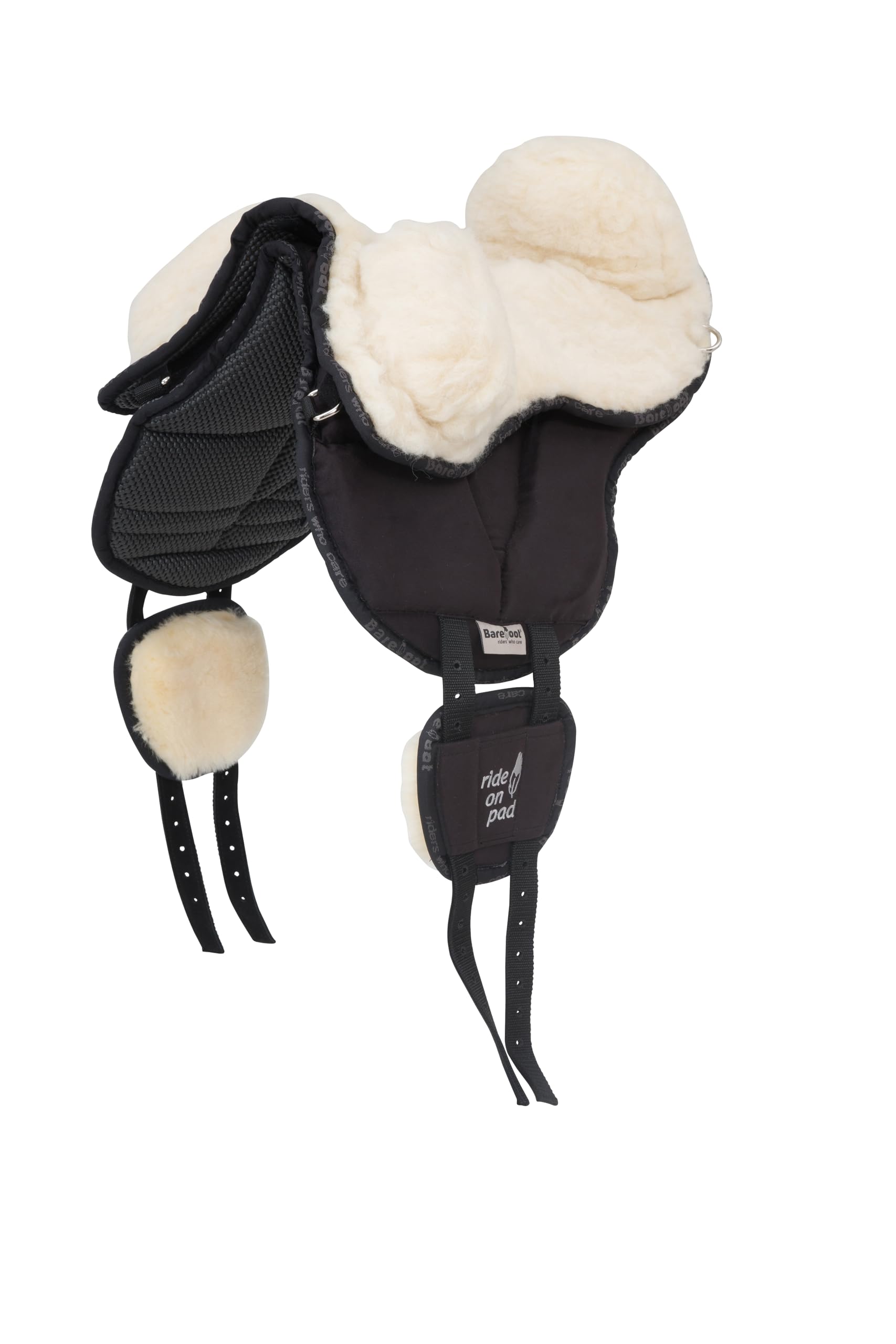 Barefoot Schafwoll Sitz für Ride-On-Pad Pony – rutschfest, bequem & pferdefreundlich – Ergonomischer Reitsitz mit hoher Rückenstütze und Pauschen – 100% Schafwolle – ohne Ride on Pad Pony