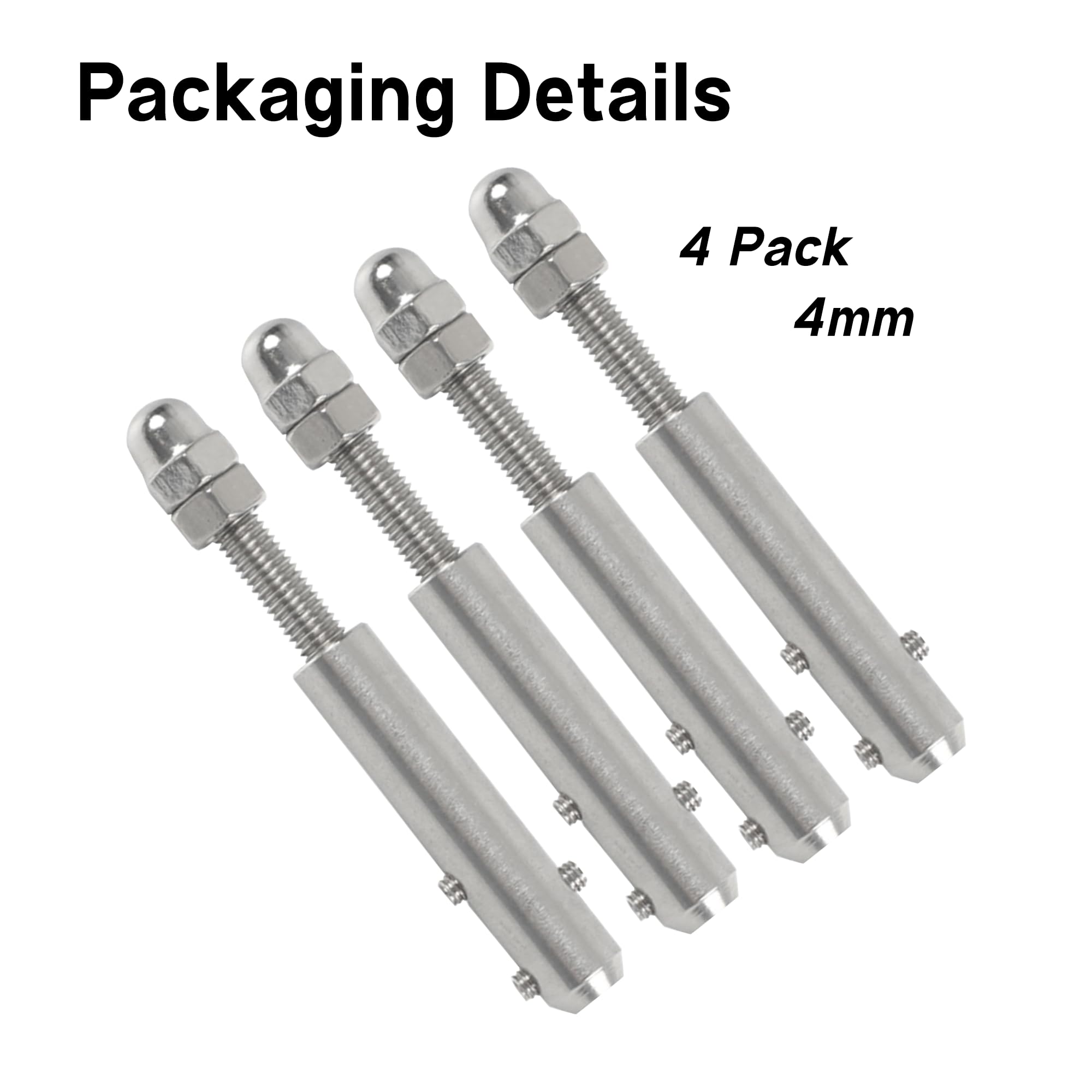 10 Fascette Serracavo In Acciaio Inox 316 A4 Per Cavo Da 4 Mm, Diametro 6 Mm, Resistenti E Anticorrosione, Confezione Professionale