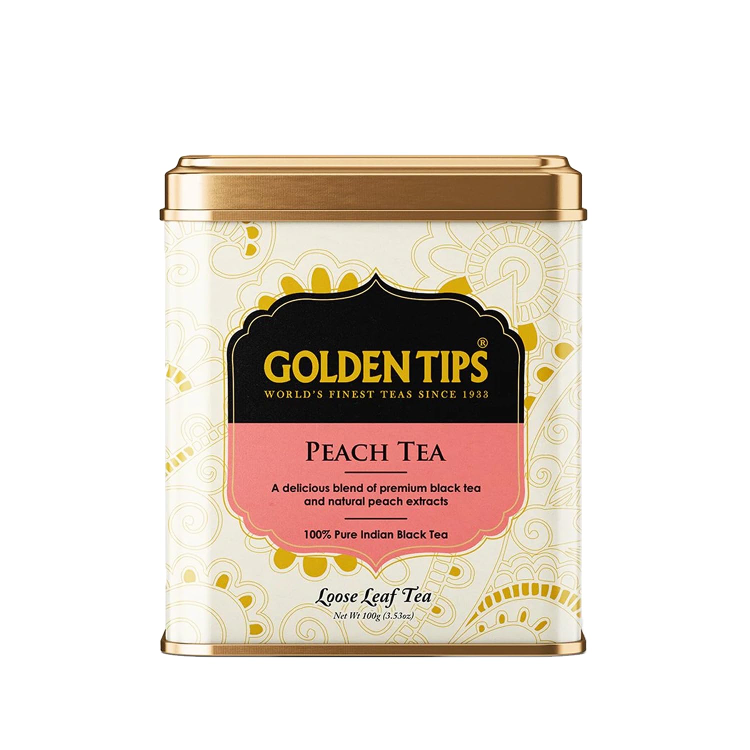 Golden Tips Peach Flavor Black Tea Loose-Leaf Healthy And Natural Tea (100 Gram, 50 Cups) (B01MQTFDDY) Amazon Price History, Amazon Price Tracker