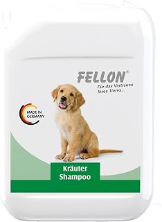 Fellon herbal shampoo for dogs - mild shampoo, biological, pH neutral - cares for hair, gives shine - fur care, dog shampoo, puppy shampoo - for all breeds and sizes - 10 litre containers
