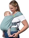 Boba Bliss Pre-Wrapped Baby Carrier with Buckle - Newborn to 7-35 lbs Light, Breathable & Easy to Adjust Hybrid Infant Sling & Toddler Carrier - Certified Hip-Healthy for 0-18 Months - Navy Blue