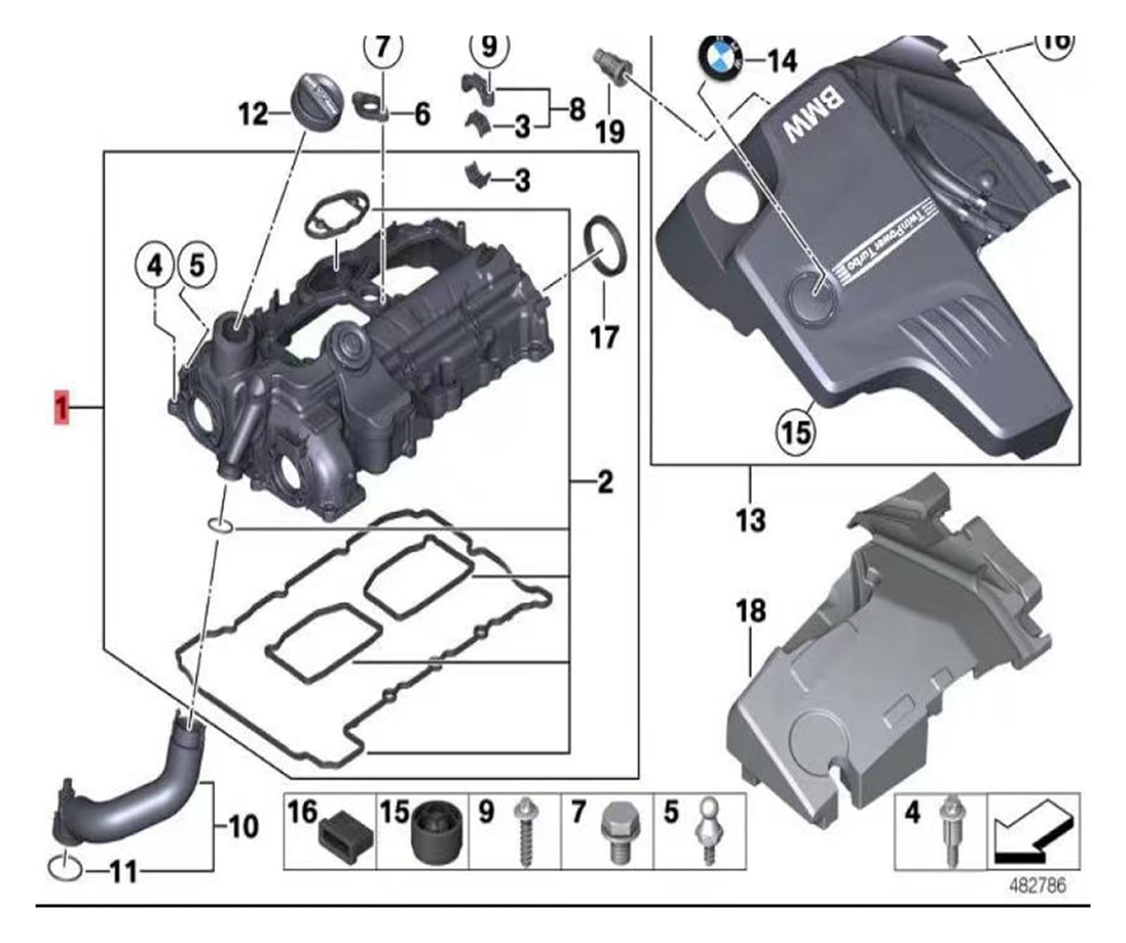 Amazon.com: MUista OEM 11127588412 11127625477 Aluminum Alloy  