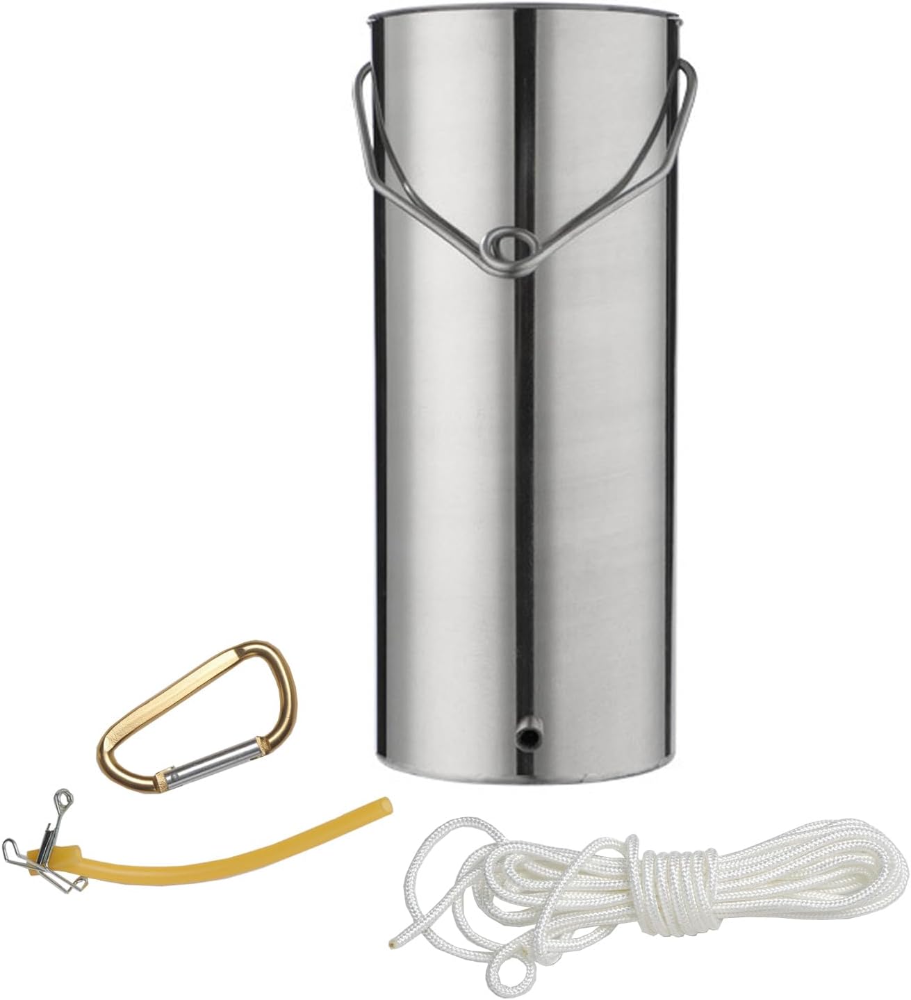 Thickened Stainless Steel Water Sampler Collector, Water Quality Sampler Sampling Barrel for Rivers, Lakes, Surface Water, Wastewater, Deep Water(Size:1L)