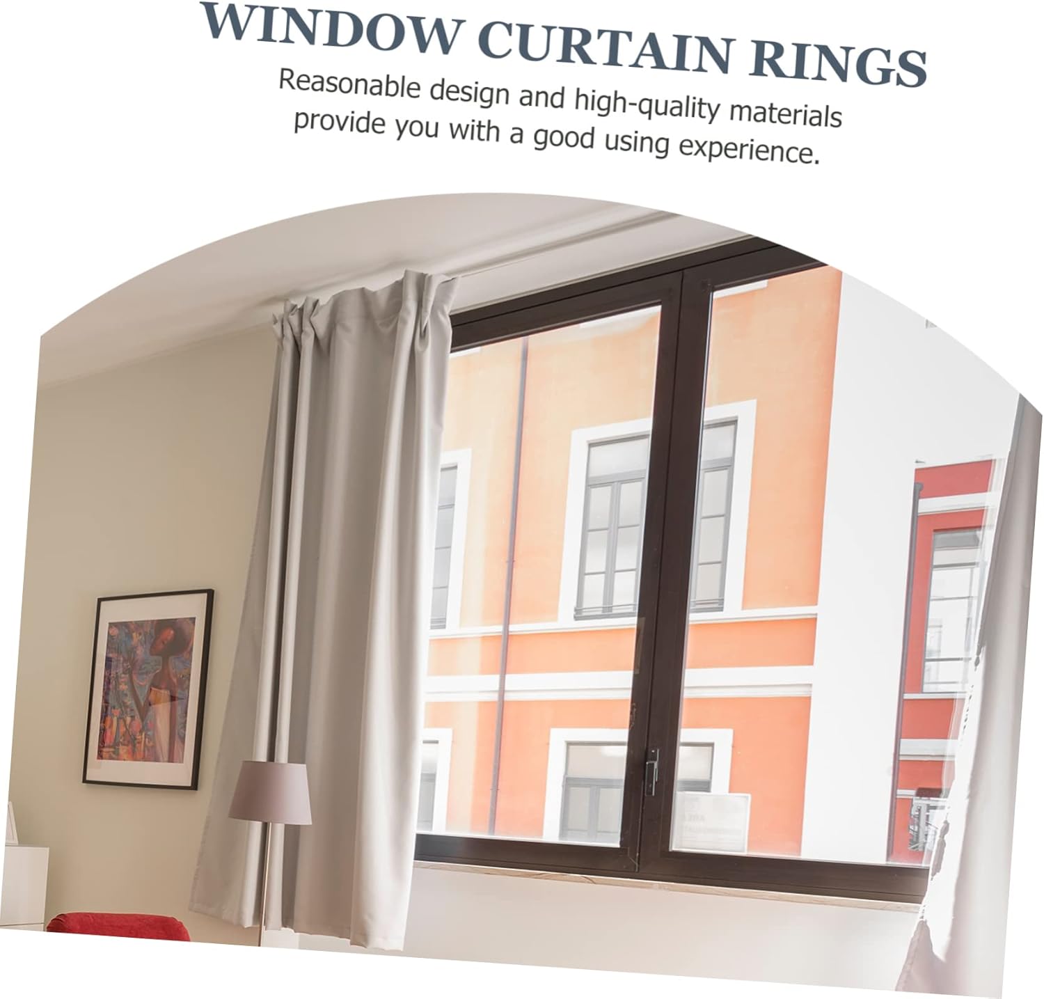 Luxshiny 80pcs Self-Locking Drapery Rings for Pleated Curtains Window Hanging Accessories Clips