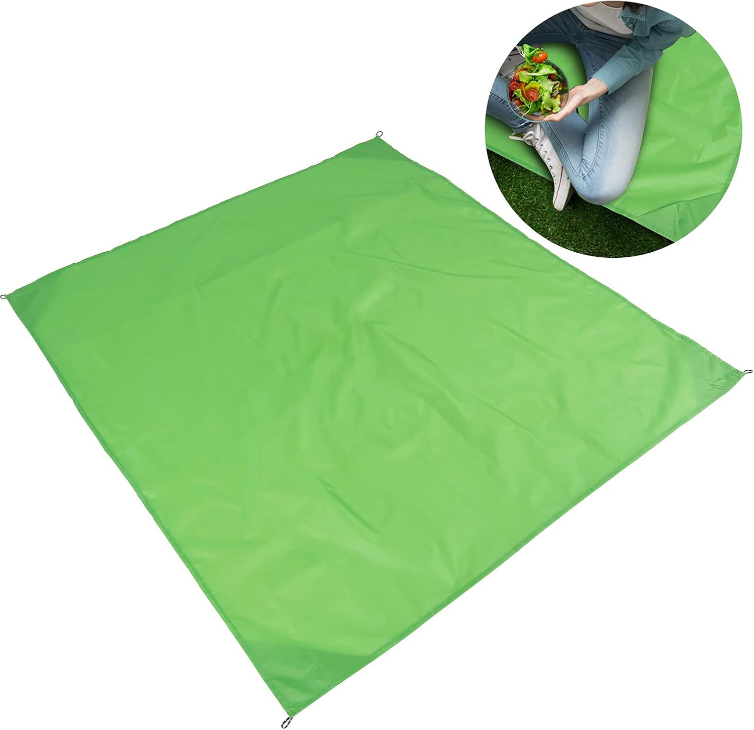 Outdoor Bag Blanket Picnic Mat Watertight Oxford Cloth Beach Blanket Sandproof Mat for Travel Camping Beach Vacation, Picnic Blanket(Green)