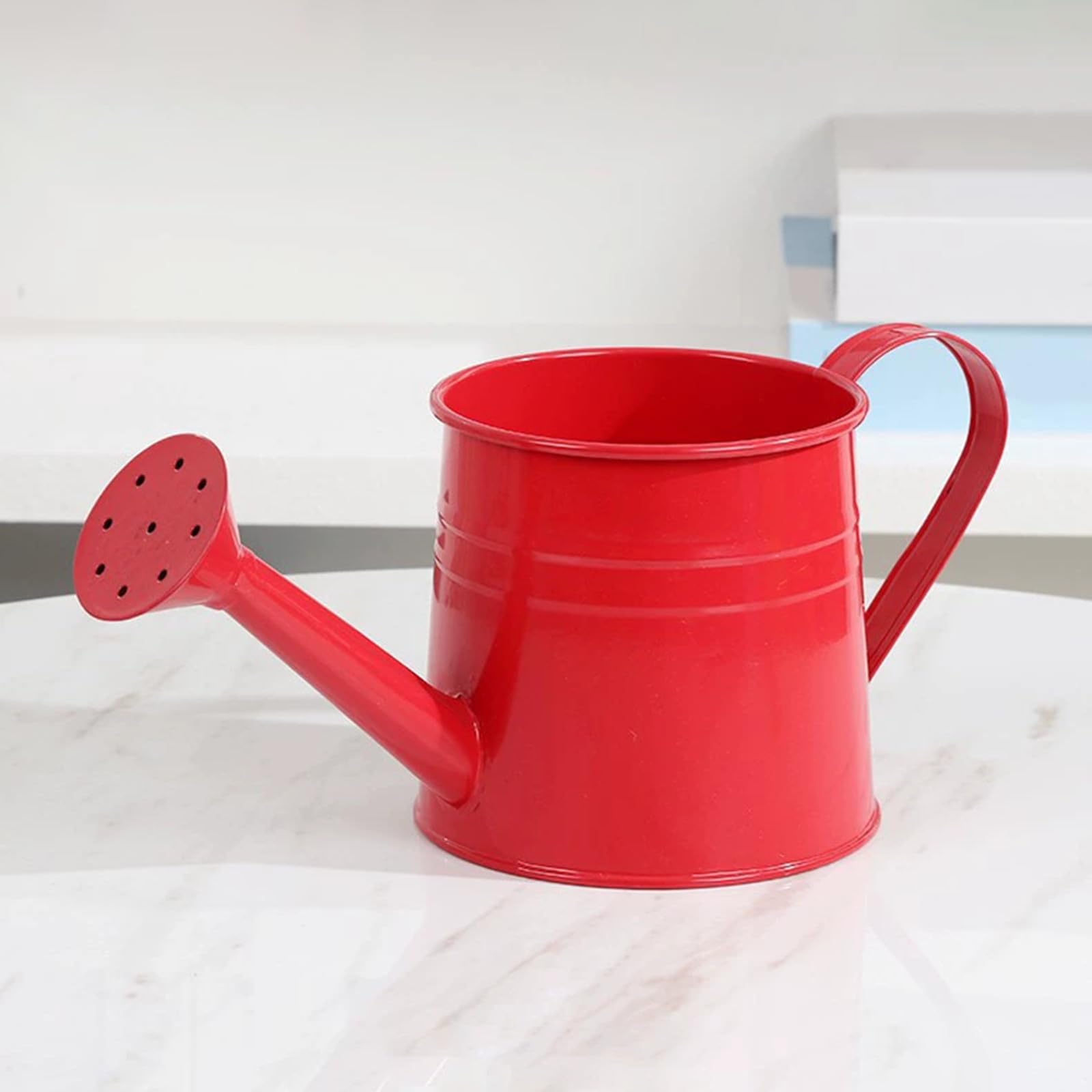 Red Flower Long Spout Water Can For Kids Adult With Sprinkler Head Mini Small Water Spraying Pot Sprinkle For Gardening Watering/Sprinkling (Red)