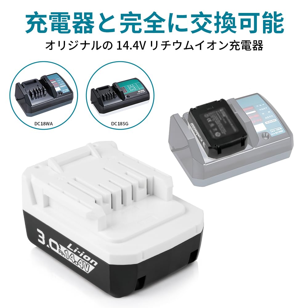 マキタ/makitaバッテリー/充電器BL1415G Amazon.co.jp: BL1415G マキタ14.4vライトバッテリー 互換品 二個