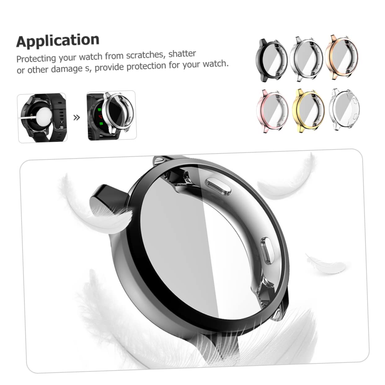 Housoutil 3sets Smartwatch Screen Shell Tpu Watch Screen Cover Per Venu 2s 4s Leggero E Robusto 6 Pezzi*3