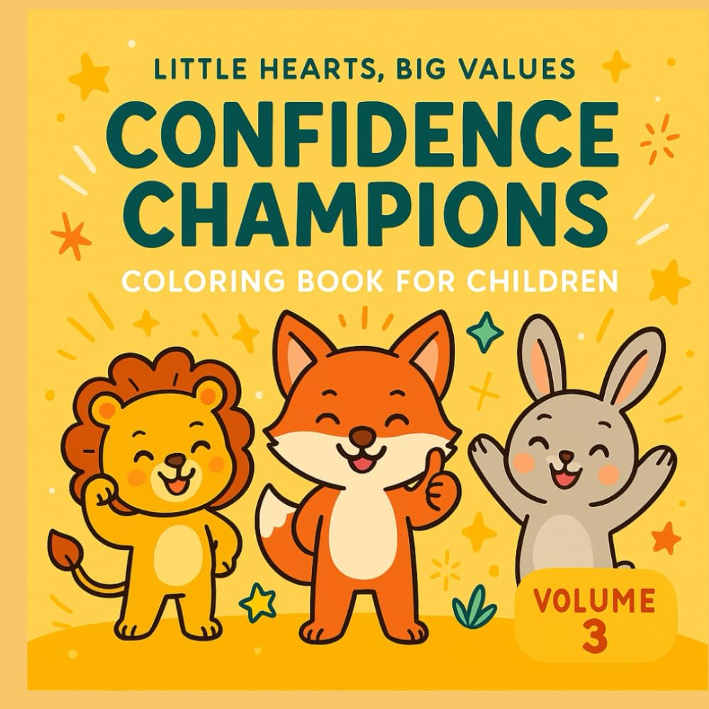 Confidence Champions Coloring Book for Kids: A Confidence-Boosting Coloring Adventure for Kids (Little Hearts, Big Values Coloring Series)