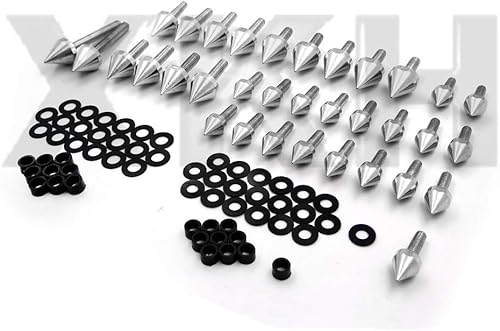 Miniatura 7 de XKH - Kit de pernos de carenado de aluminio compatible con Suzuki Hayabusa GSXR 1300 Silver 1999-2007 B07M65HTLY