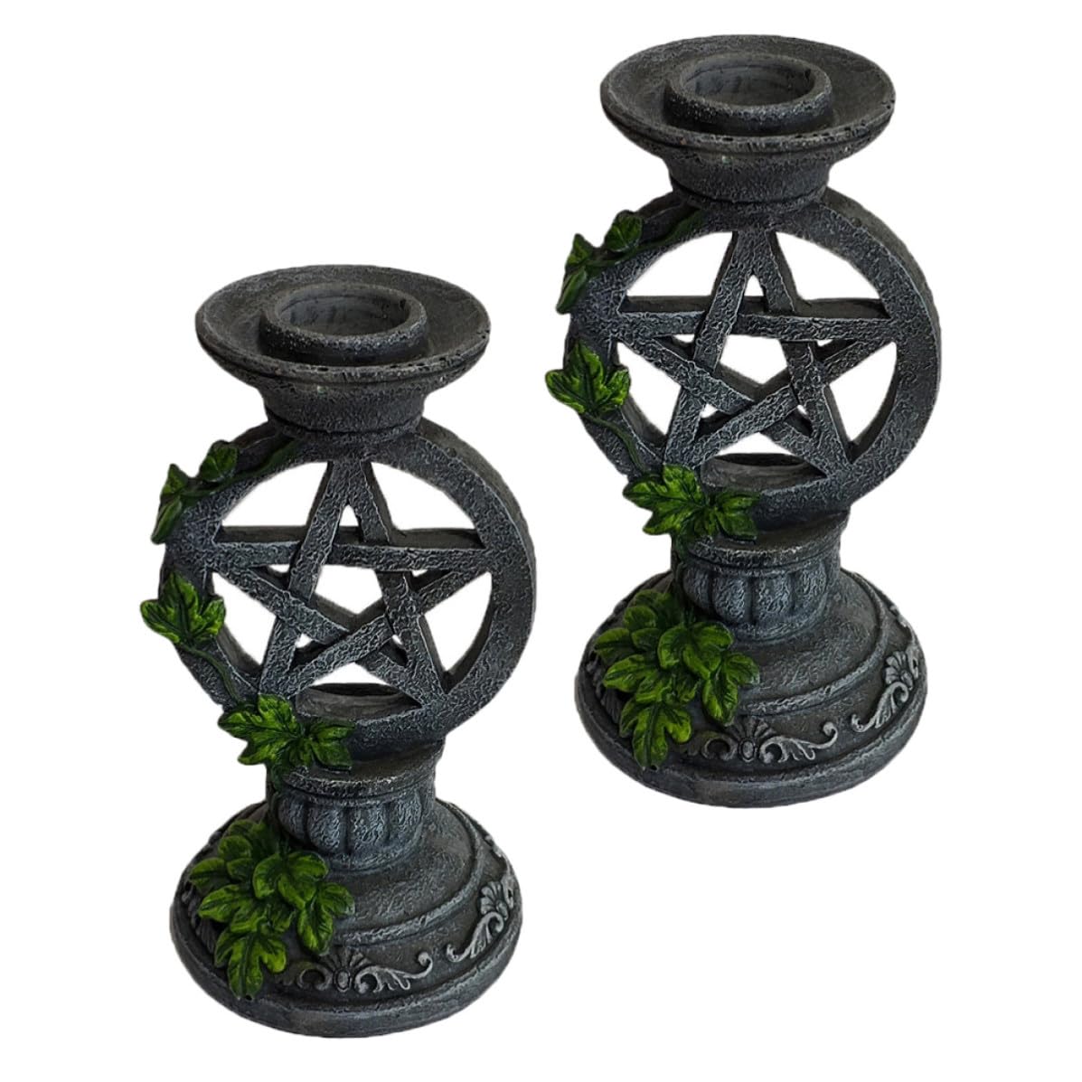 Bougeoirs vintage en résine noire pour créer une ambiance de mariage