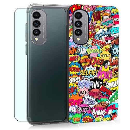 TIANDIMY Funda para Wiko T50 + Cristal Templado, Carcasa Negro Protectora Cases Silicona Suave TPU Case Cover Bumper 9H Dureza Protectora Pantalla Glass Film Cover