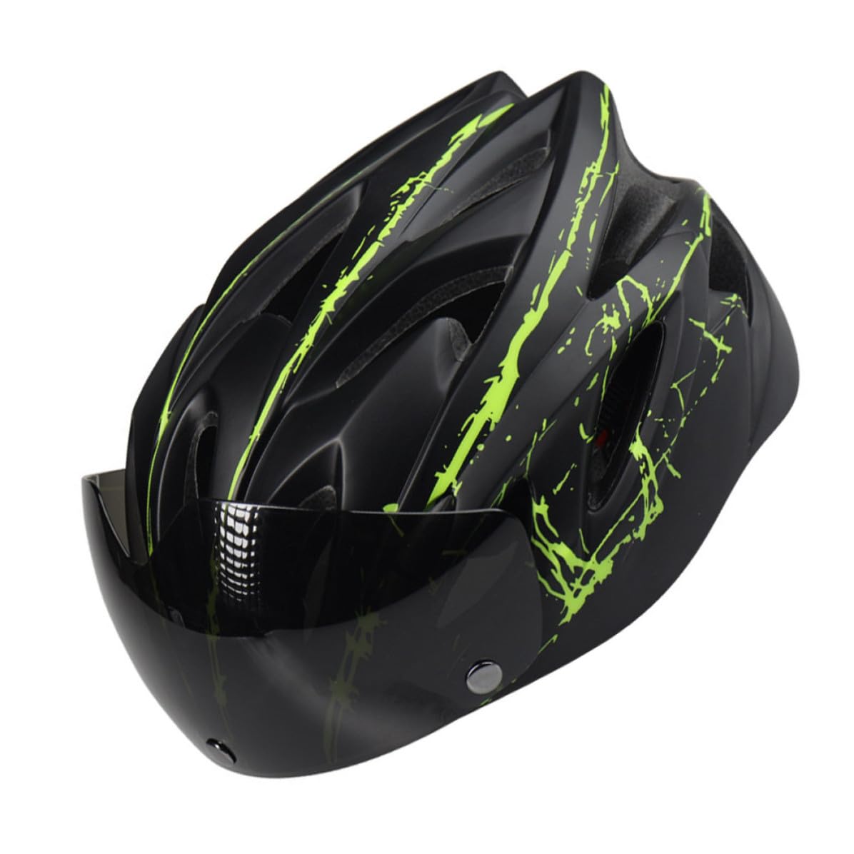 Outanaya Casco da Ciclismo Leggero con Occhiali Magnetici Rimovibili e Design alla Moda per Uomo e Donna, Resistente e Facile da Conservare, per Ciclismo e Gare