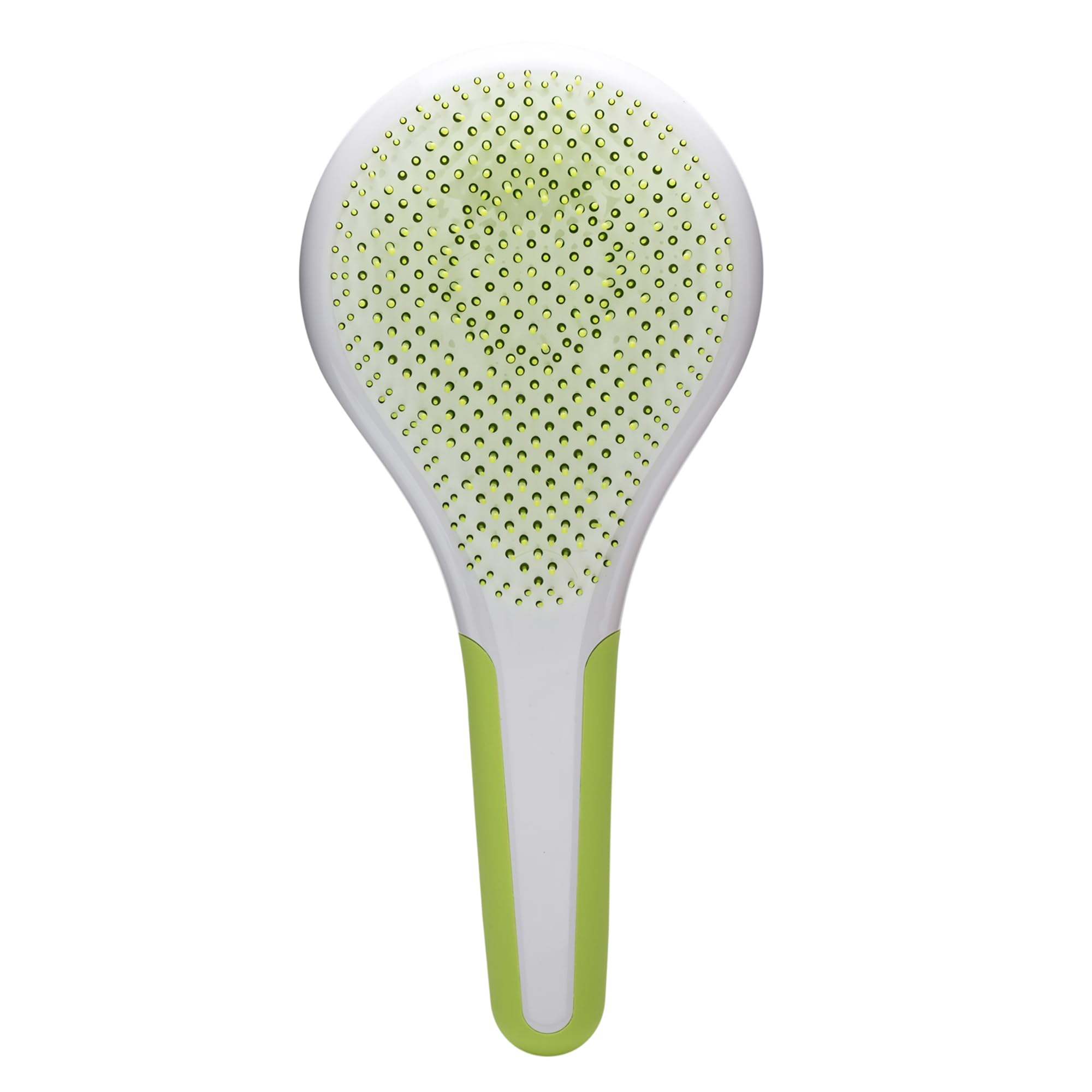 Michel Mercier Districante per Capelli Bagnati e Asciutti - Manico Antiscivolo per Capelli Sani e Brillanti - Capelli Regolari - Verde-Bianco - 1 pc
