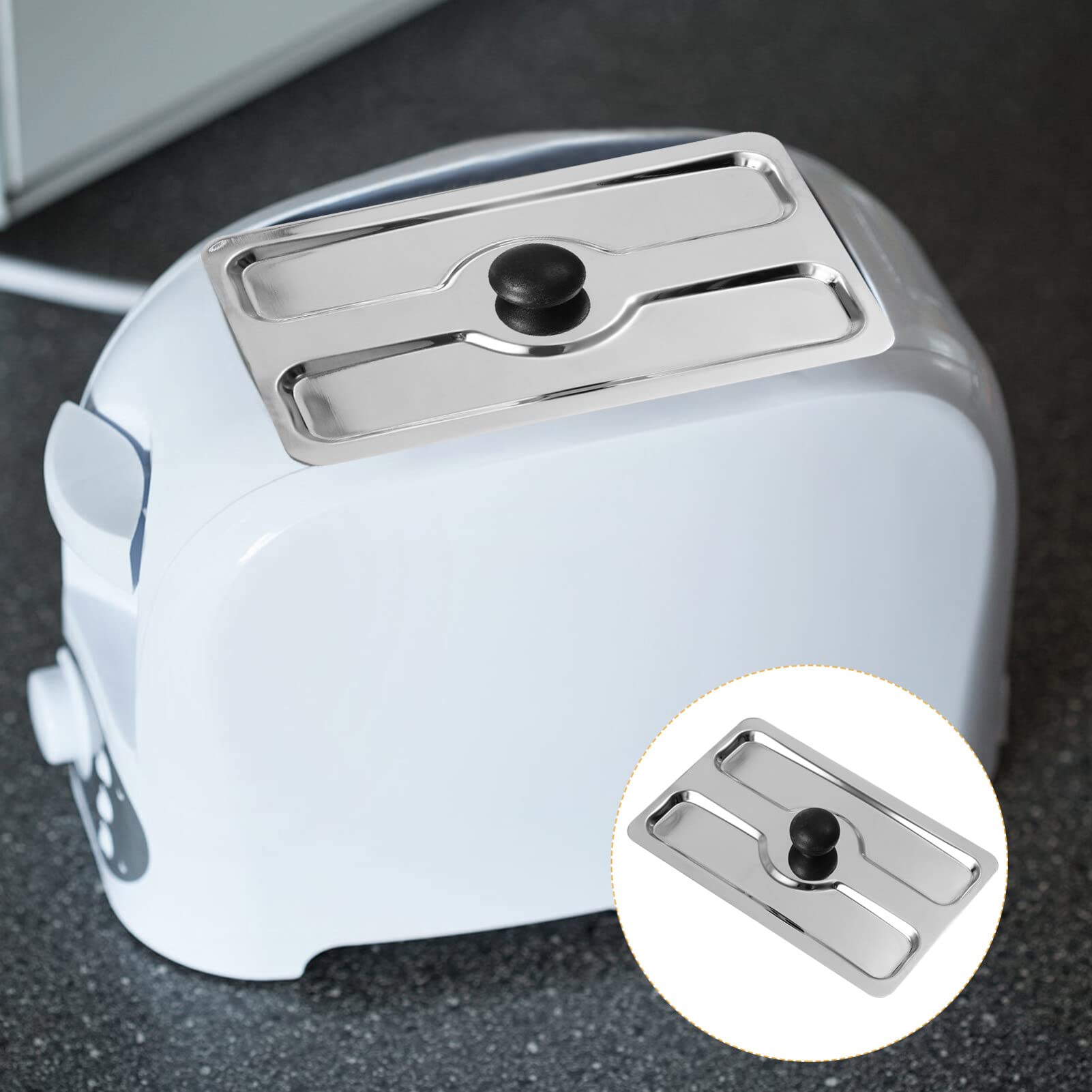 Stainless Steel Toaster Cover Lid - 2 Slice Toaster Top, Bread Maker & Sandwich Machine Protector