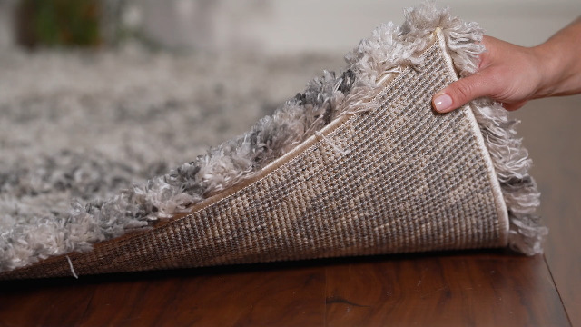 Tapete redondo 4' SAFAVIEH Island Shag crema y gris miniatura 7