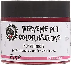 Tintura de pelo de cachorro - permanente, profissional, cor rosa brilhante para cães e cavalos