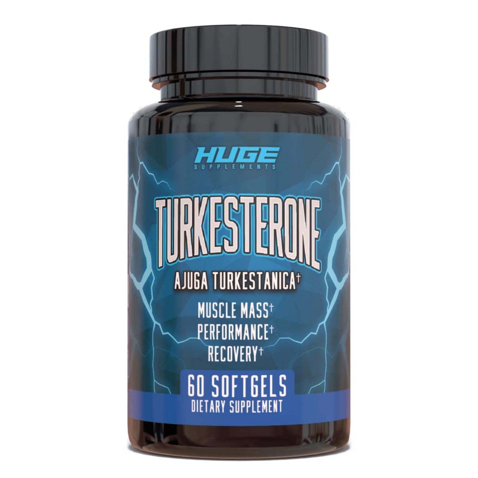 Turkesterone Supplement (500mg) Ajuga Turkestanica Extract, Improve Lean Muscle Mass, Exercise Performance, Improve Muscle Recovery with Our Softgel Absorption Technology (60 Softgels)