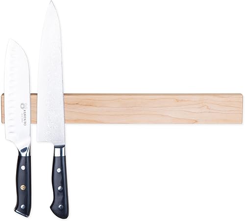 Soporte magnético para cuchillos de pared, organizador de cuchillos de madera de 16 pulgadas, tira magnética, mantiene tu cocina organizada,