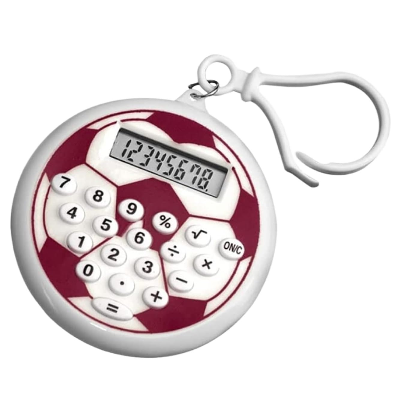 Calcolatrice per Ufficio Calcolatrice A 8 Cifre, Calcolatrice Carina da Calcio, Tascabile Portatile, Portachiavi, Calcolatrice con Funzione Standard Scuola(Purple)