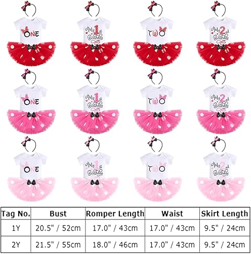 Miniatura 7 de Conjunto de falda de princesa para bebé niña de 1, 2 y 3 cumpleaños, con lunares, vestido tutú, diadema, falda de princesa, sesión de fotos