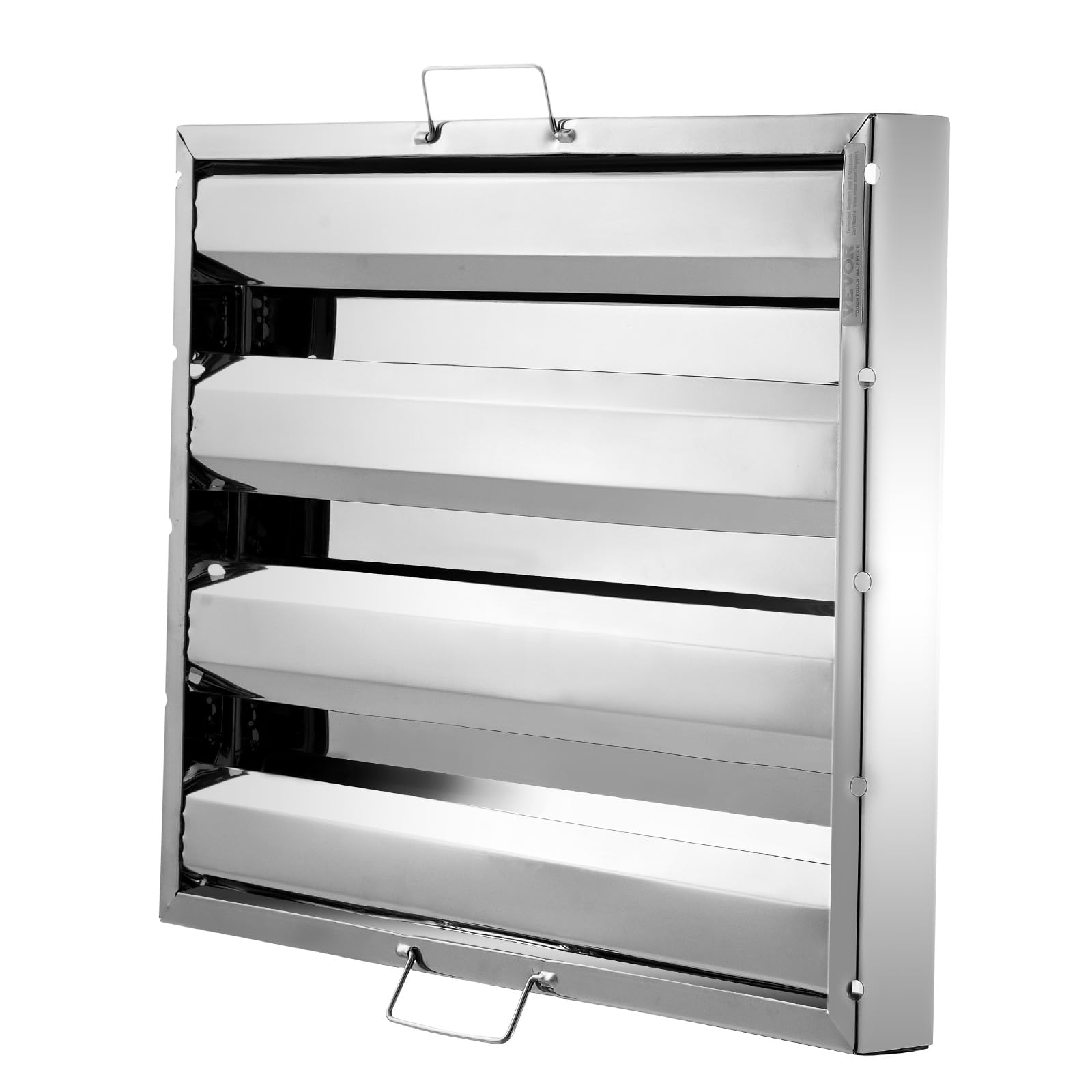 VEVOR Filtro de Campana Comercial de Cocina de Restaurante de Acero Inoxidable para Campanas Extractoras de Cocina Comerciales con Clasificación de Grasa, 3 Ranuras, Paquete de 6, 393 x 493 x 45 mm