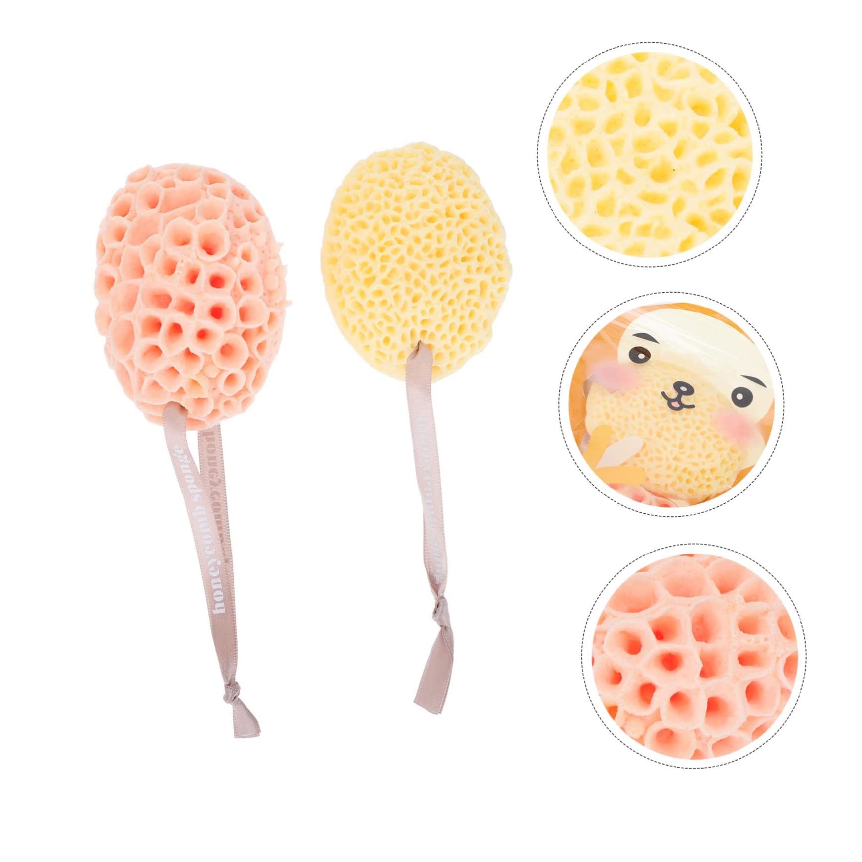 minkissy 10piezas Esponjas De Baño Exfoliantes De Natural Bola De Baño De Diseño De Panal Para Adultos y y Limpieza