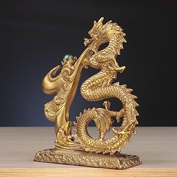 ドラゴンの頭部 壁掛け アンティーク アート オブジェ　美術品　銅色 ドラゴンの頭部 壁掛け アンティーク アート オブジェ 美術品 銅