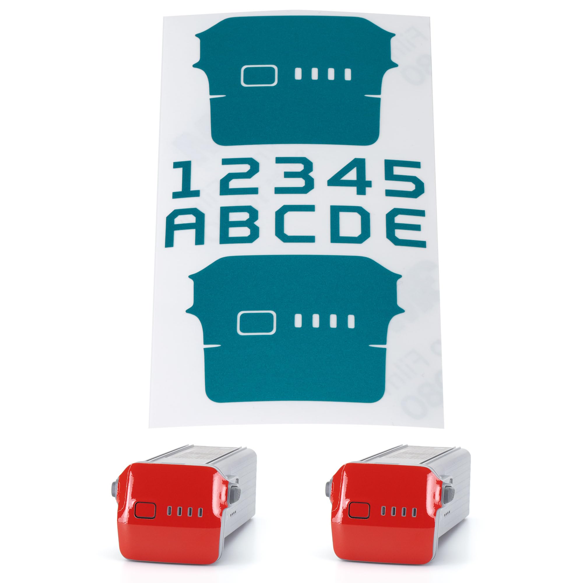 WRAPGRADE Skin Stickers Compatible with DJI Air 3 | Two Batteries (Caribbean Blue)