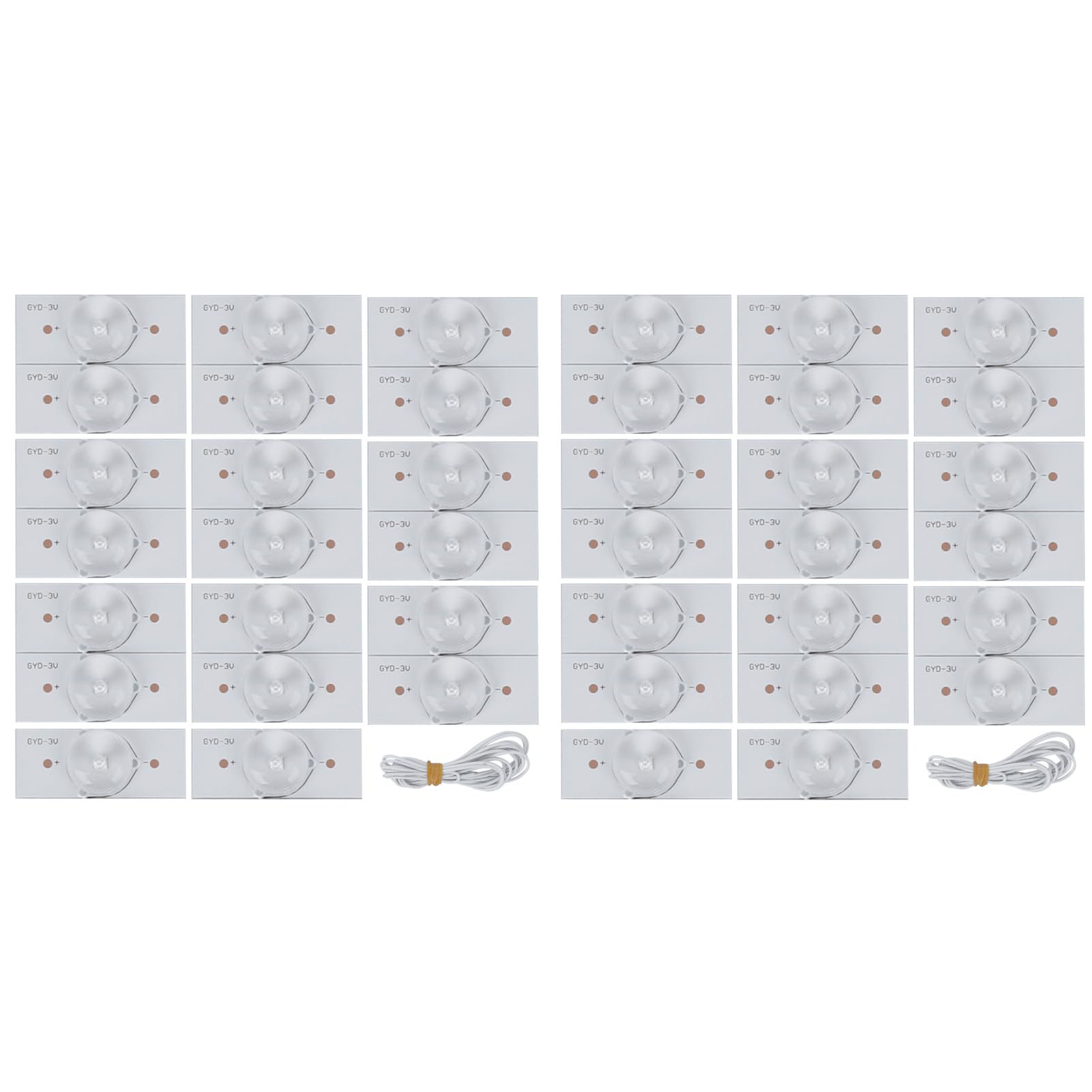40Pcs SMD Lamps Fiberglass Board Optical Lens Filter 3V Low Voltage Work White Light Color for LED TV Repair