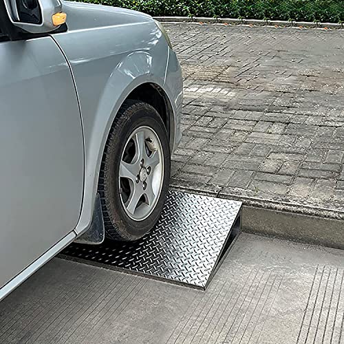 Genérico Rampa portátil y Duradera para sillas de Ruedas: diseño Ligero de Acero Inoxidable Antideslizante para un Acceso Estable a la acera. Fácil de Usar y Transportar para una Mayor Movilidad.