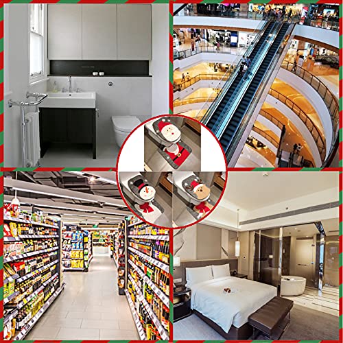 Chedin Toilettensitzbezug Weihnachten WC Sitz Cover Teppich Weihnachtsdeko Toilette Dekorationen Weihnachtsmann Schneemann Elch Toilettenvorleger Set 2 Stücke (Elch) – Bild 7