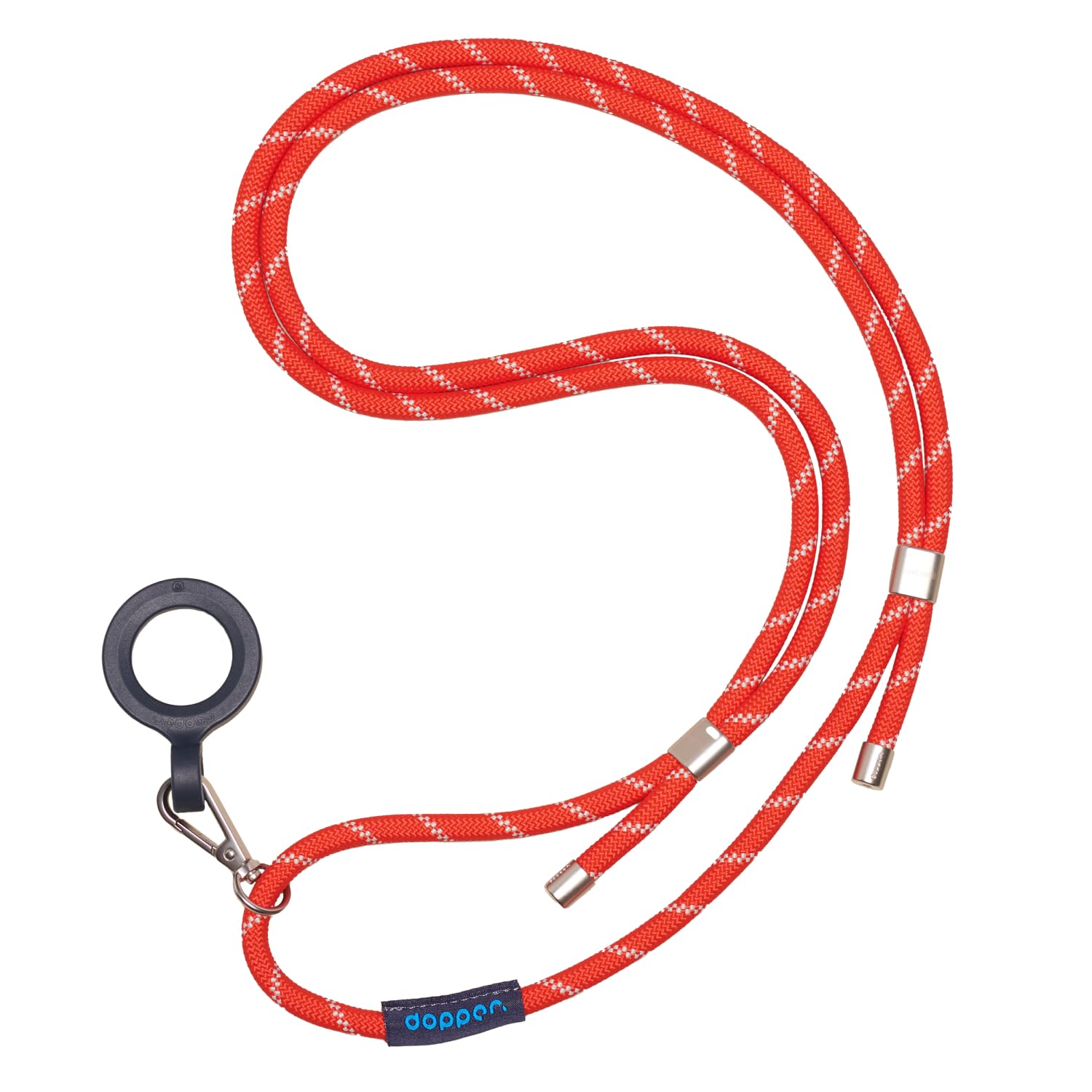 Dopper Cord Silver Red - Adjustable Shoulder Strap Water Bottles