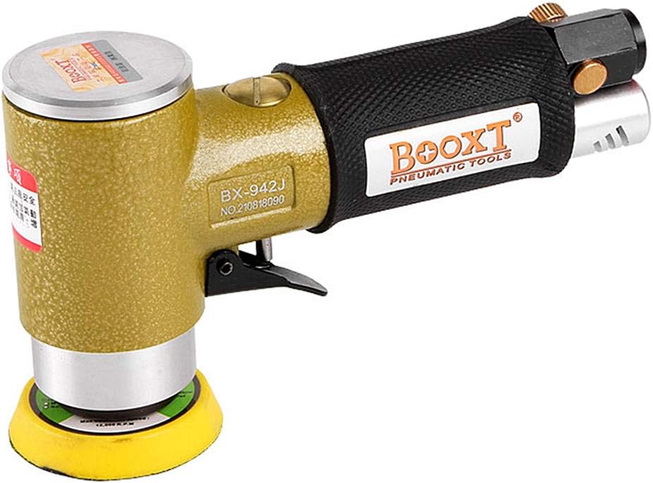 Mini Air Sander 3 Inch Dual Action Orbital Pneumatic Polisher for car Sanding Tool (3 inch air sander, Orange)