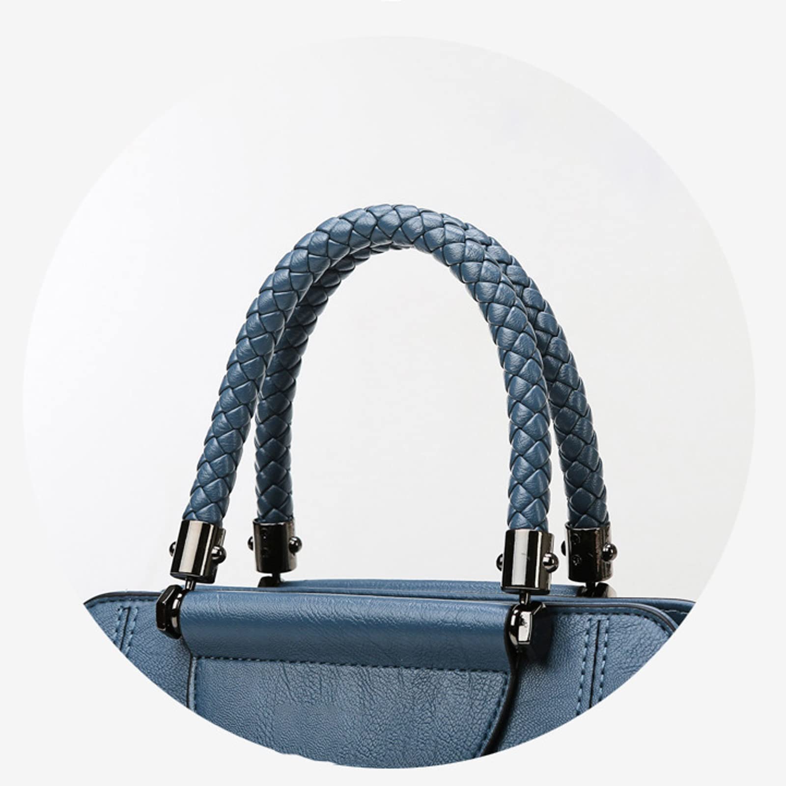 DieffematicDJB Bolso Mujer Bolsos de Cuero Bolsos de Mujer, Hilo Bordado Bolso Multicapa de múltiples Capas, Bolso de Mensajero de Cuero Suave de Gran Capacidad para Mujer (Color : Gray)