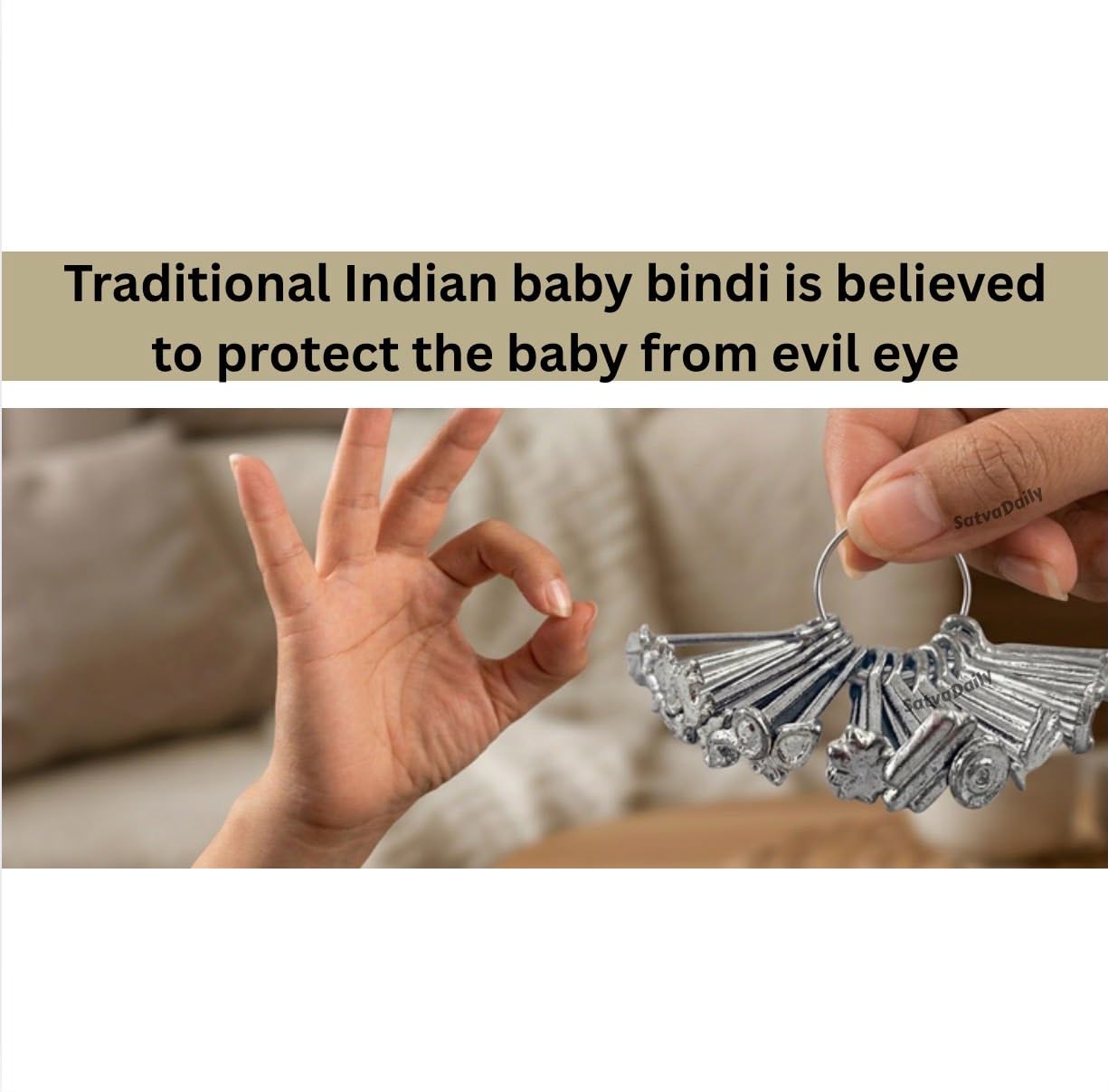 SatvaDaily Baby Bindi Mould Set with box - 15 Sticks | Bottu Achulu for Kids Baby Seratta - Pottu Achu Chukka Pullalu for Kids Bottu Pottu Atchu for Makeup & Drishti | Chukka Pulla Chukke Kaddi Chukki Kaddi Stick 2