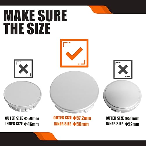 Miniatura 119 de TMS - Tapones centrales de rueda de 2.7 pulgadas para BMW Serie 3, 4, Serie 5, Serie X, Serires Z, Series 3613 6783 536, paquete de 4