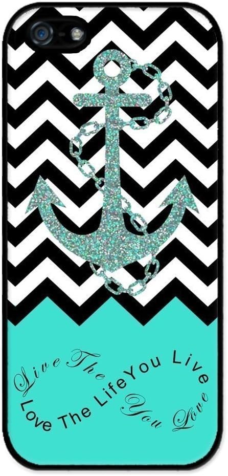 Generic S9Q Anchor Chevron Retro Vintage Tribal Nebula Pattern Hard Case Cover Back Skin Protector for Apple iPhone 4 4S Style C Blue