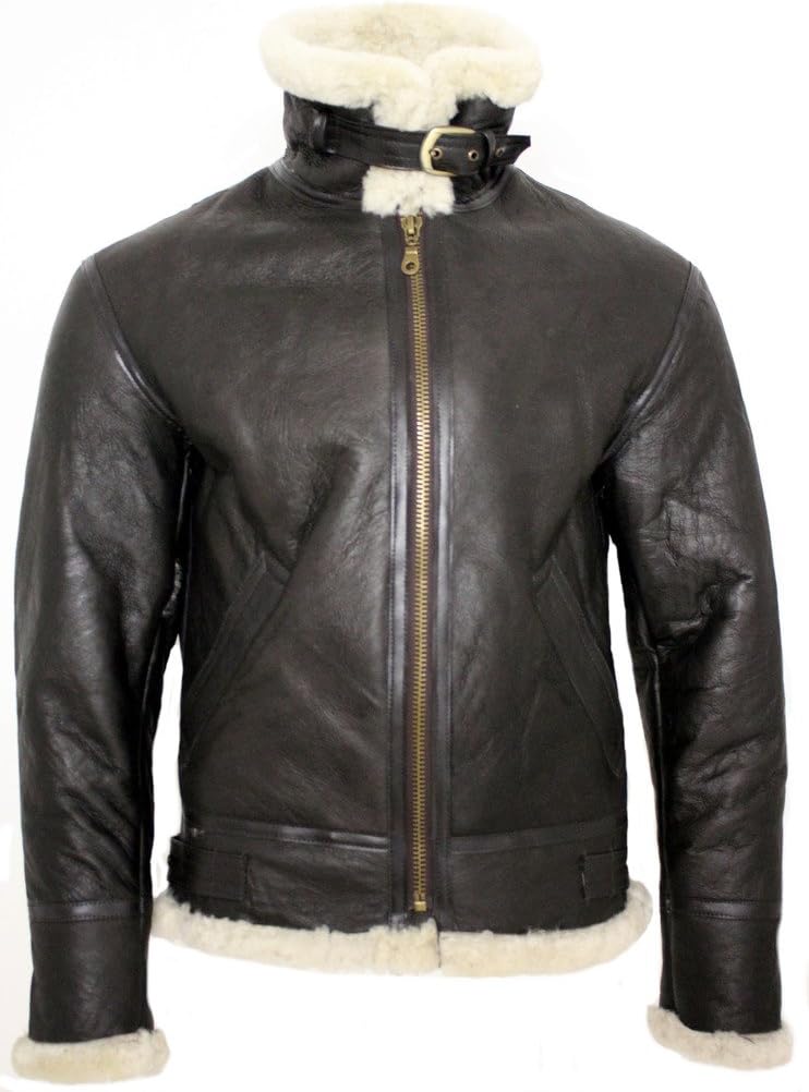 Men's Cream B3 Shearling Sheepskin World War Kuwait Ubuy