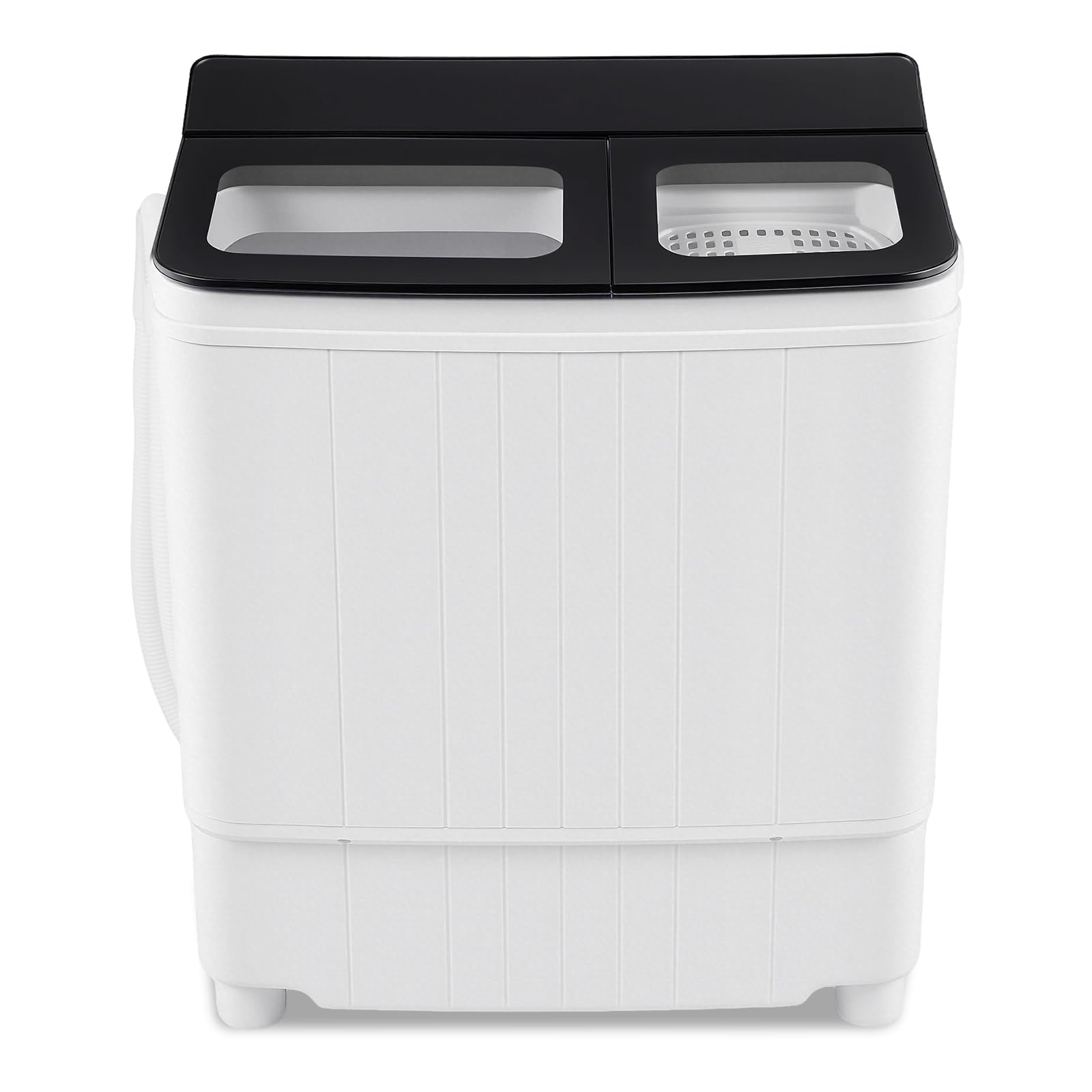 COSTWAY 18Lbs Portable Washing Machine with Built-in Drain Pump, Black