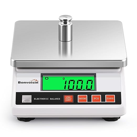Bonvoisin Precision Scale 5000gx0.1g Digital Lab Scale Accurate Electronic Balance Portable Laboratory Analytical Balance Industrial Counting Scale Jewery Kitchen Scale CE Certified(5000g, 0.1g)