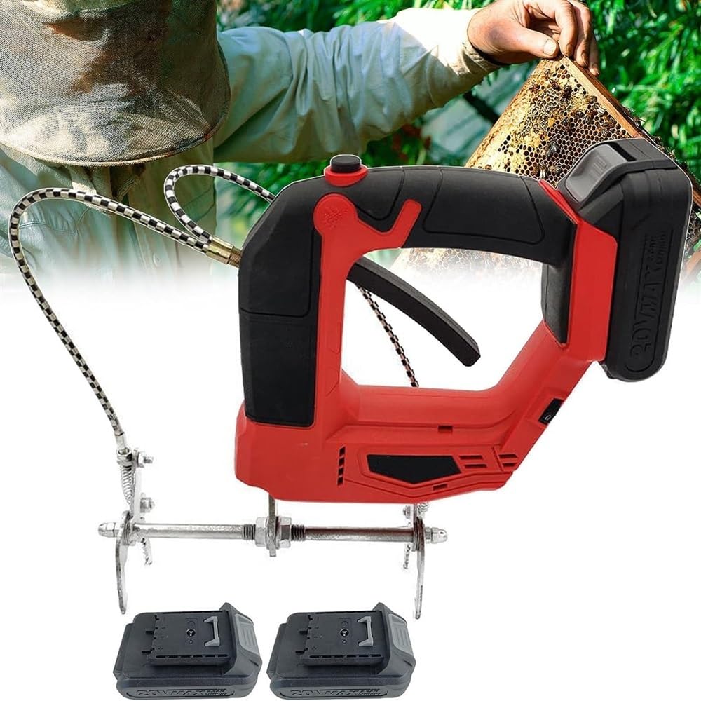 Robusto Sollevatore per telai, Attrezzatura per apicoltori, rimozione elettrica delle api, scuotitore per api Portatile Senza spazzole, 100 V (Colore: Rosso)