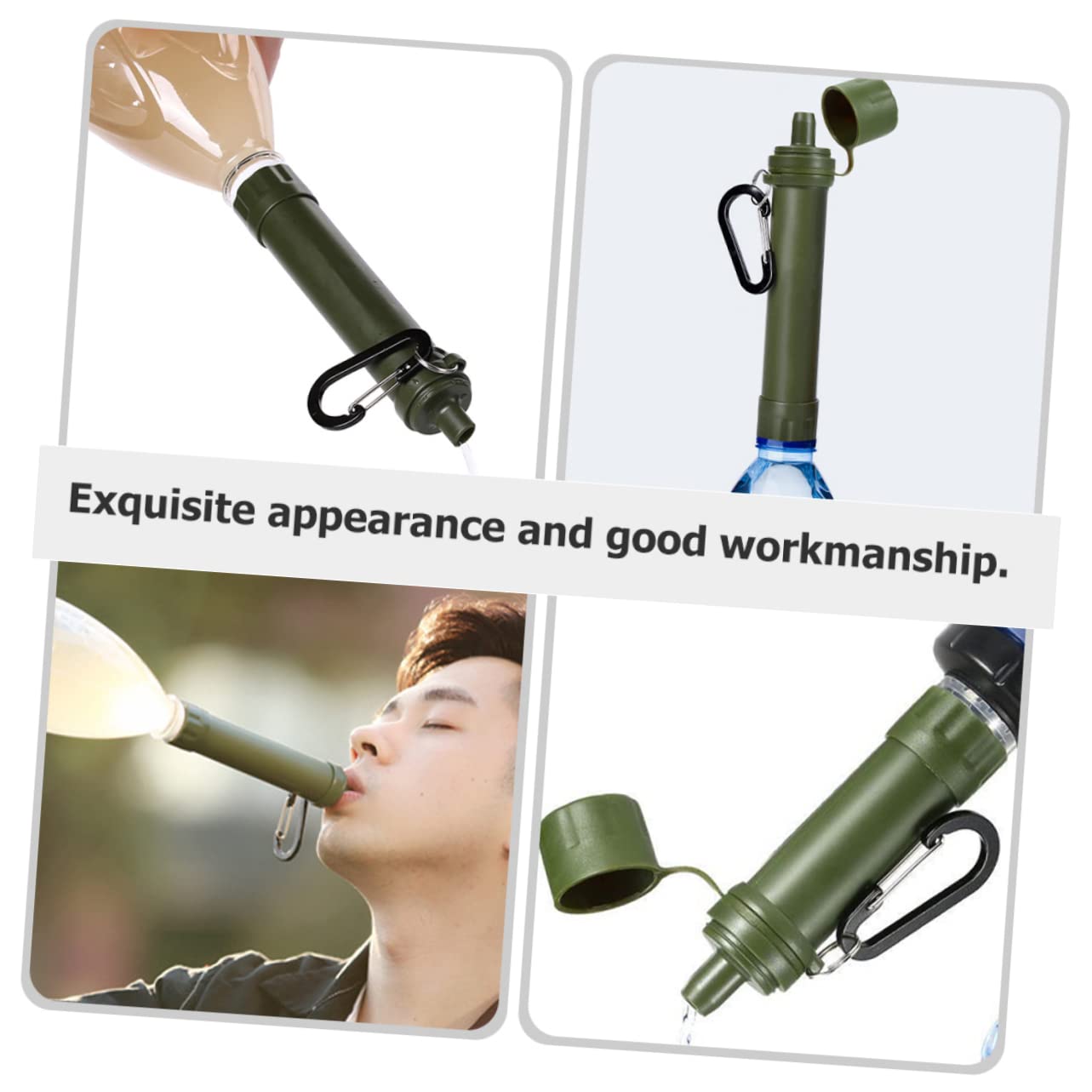 Sosoport 3pièces Filtre à Eau Portable Pour Camping Purificateur Compact Et Léger Équipé Une Filtrante Pour Accès Facile à Eau Potable Extérieur