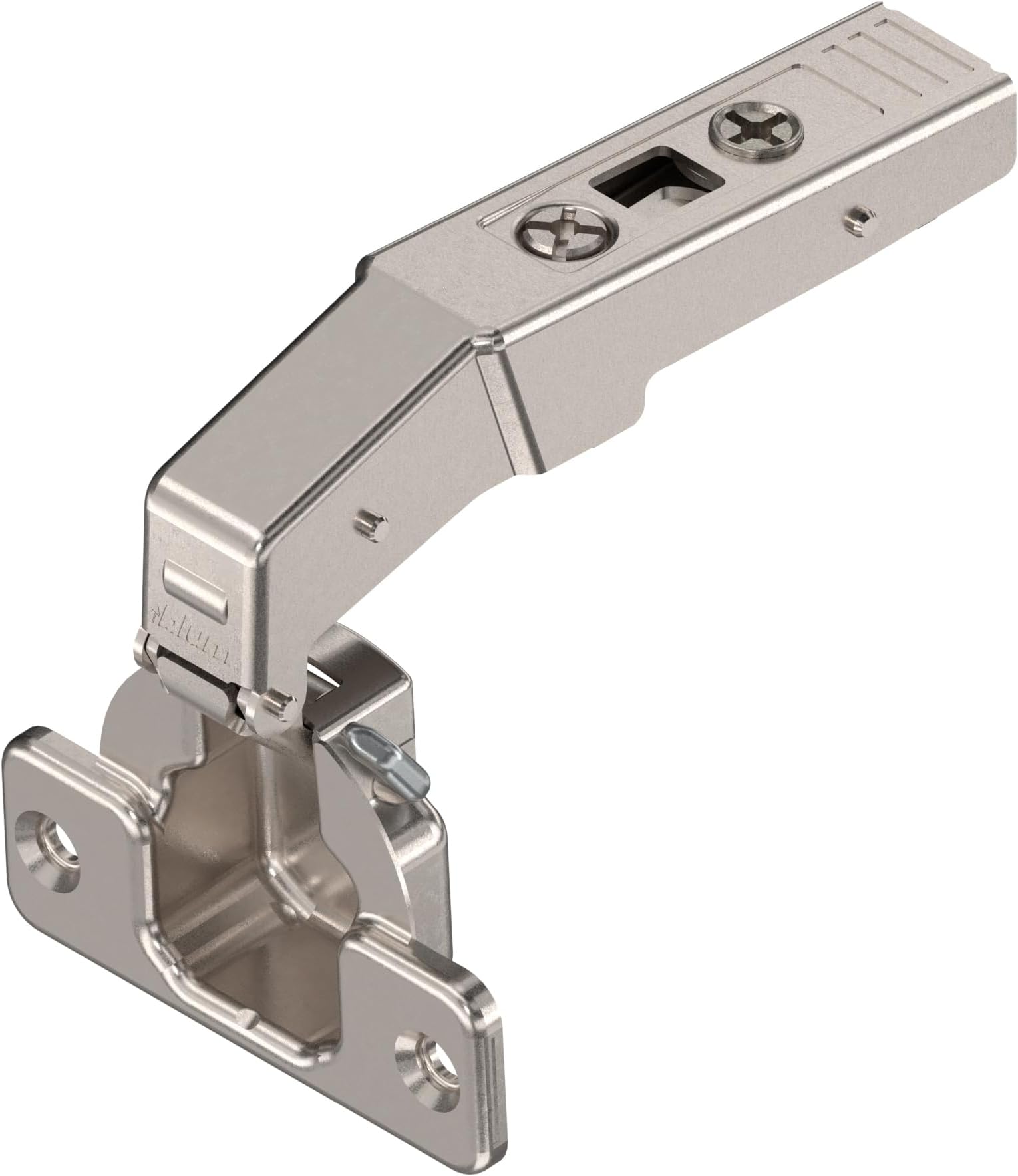 79T9550 Clip Top Inset Screw-On Blind Corner Cabinet Door Hinges with 95-Degree Opening Angle and Self Close Function, Nickel Plated
