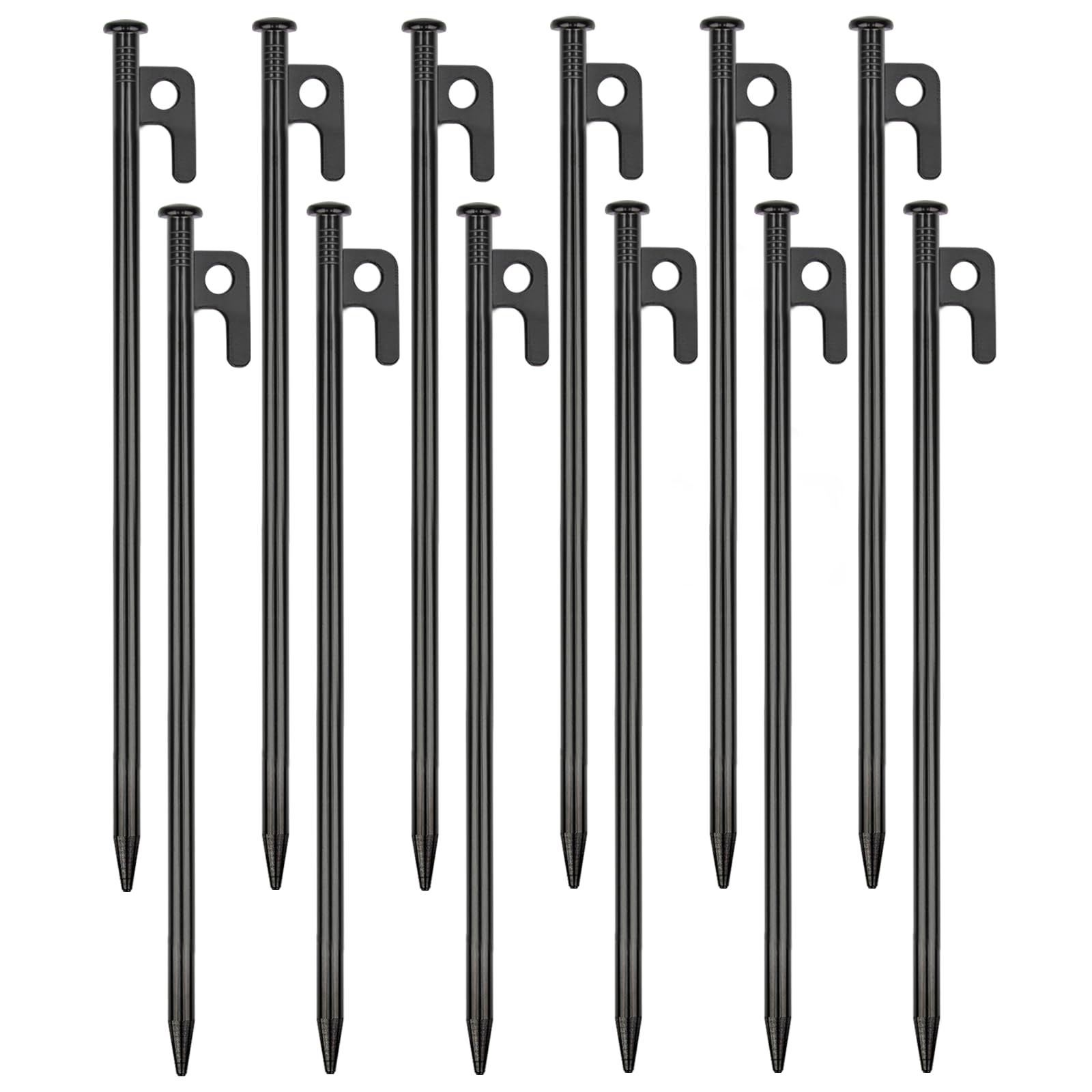 RIY Tent Stakes Heavy Duty Steel Tent Pegs for Camping Unbreakable and Inflexible