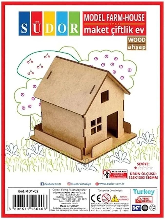 Südor Md1-02 Ahşap Çiftlik Ev - kendin yap maket Türkiye