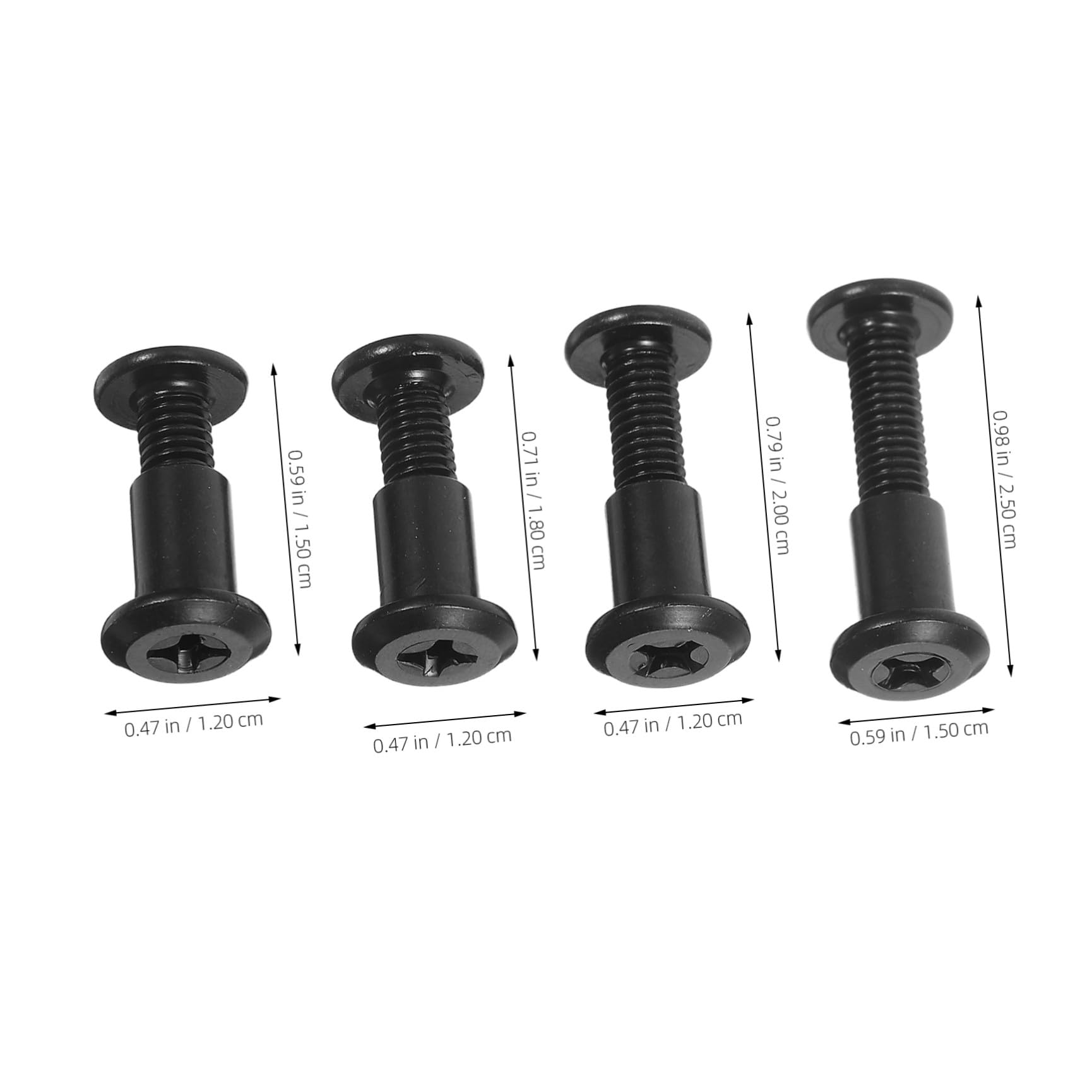 170 Set Kit di Viti di Collegamento per Mobili in Acciaio al Carbonio Nero M6x20 M6x16 Resistente e Facile da Installare per Telaio Letto e Sedie da Ufficio